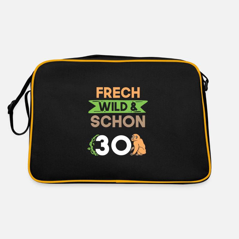 Geschenk 30 Jahre Geburtstag Affe Retro Tasche