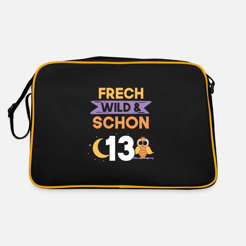 13 Jahre Geburtstag Junge Mädchen Eule Retro Tasche