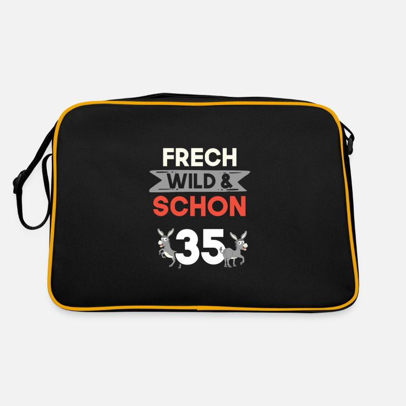 Geschenk 35 Jahre Geburtstag Esel Retro Tasche
