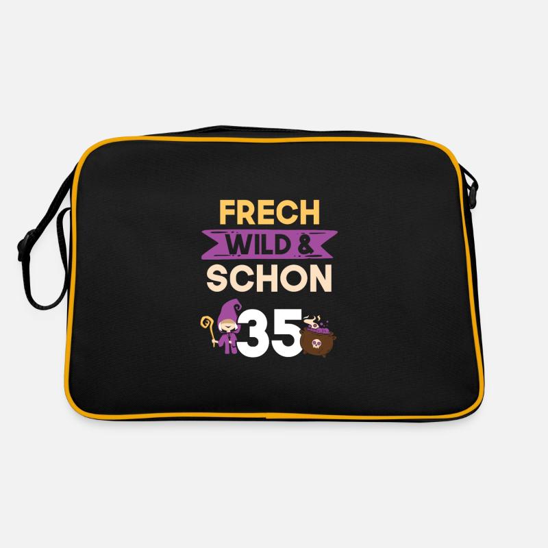 Geschenk 35 Jahre Geburtstag Halloween Hexe Retro Tasche