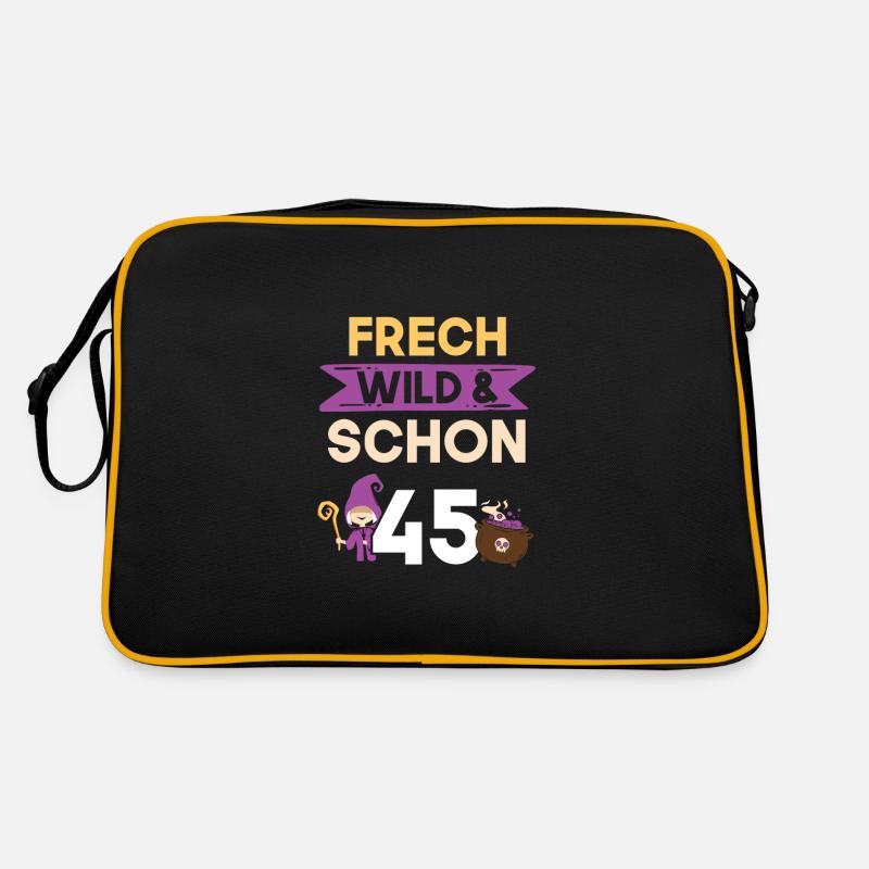 Geschenk 45 Jahre Geburtstag Halloween Hexe Retro Tasche