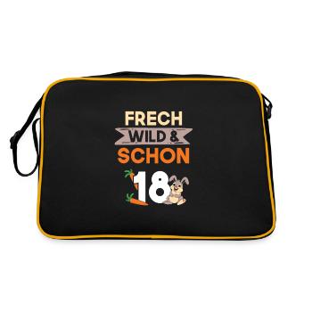 18 ans anniversaire lapin lapin - Sac Retro - noir/or - Dos