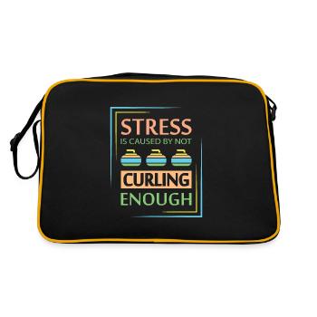 Le stress est causé par le fait de ne pas jouer suffisamment au curling - Sac Retro - noir/or - Dos