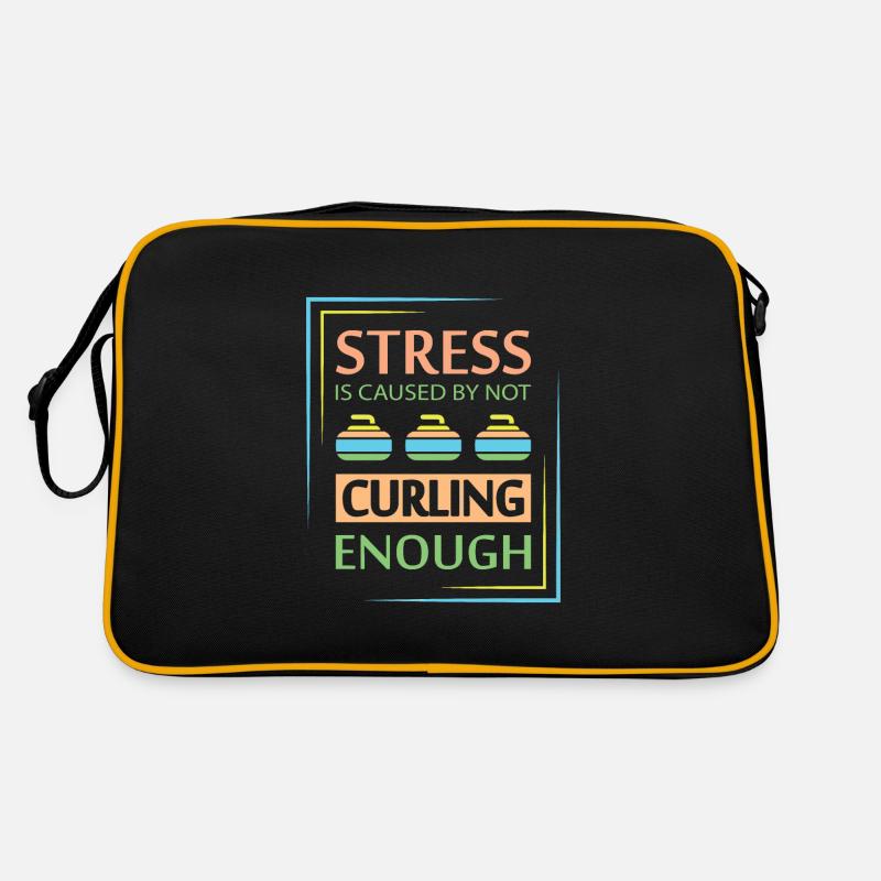 Stress is caused by not Curling enough Retro Tasche