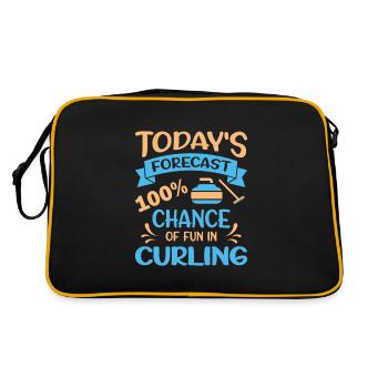 Les prévisions d’aujourd’hui 100% de chances de s’amuser au curling - Sac Retro - noir/or - Dos