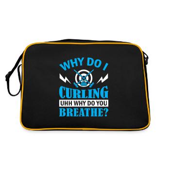 Pourquoi est-ce que je joue au curling euh, pourquoi est-ce que vous - Sac Retro - noir/or - Dos