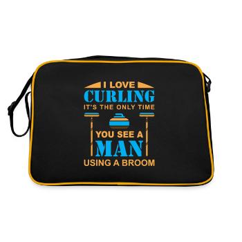 J’adore le curling - Sac Retro - noir/or - Dos