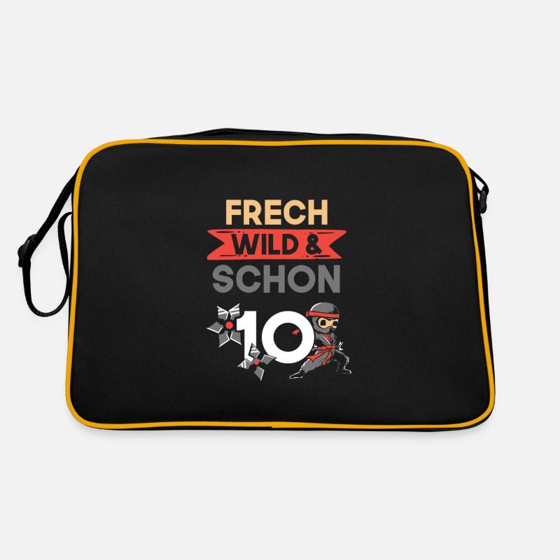 10 Jahre Geburtstag Junge Mädchen Ninja Retro Tasche