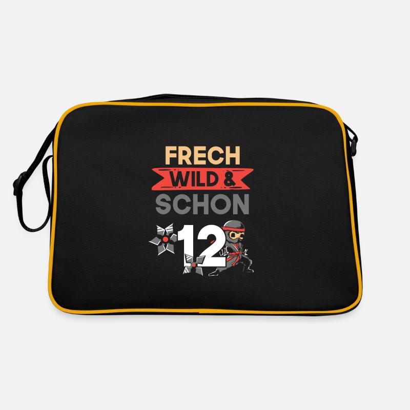 12 Jahre Geburtstag Junge Mädchen Ninja Retro Tasche