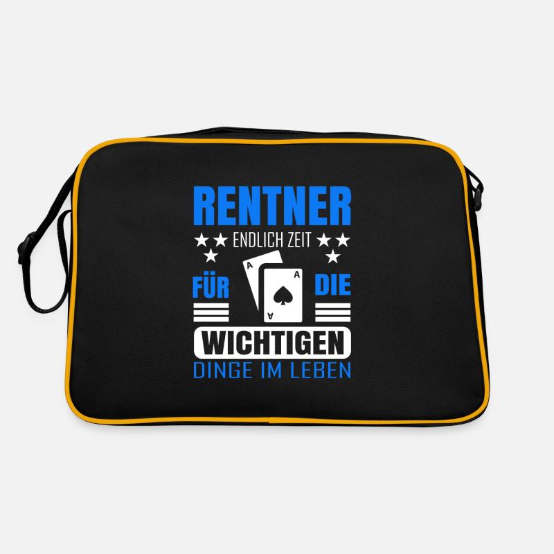 Rentner Rente Rentenbeginn Skat Doppelkopf Karten Retro Tasche
