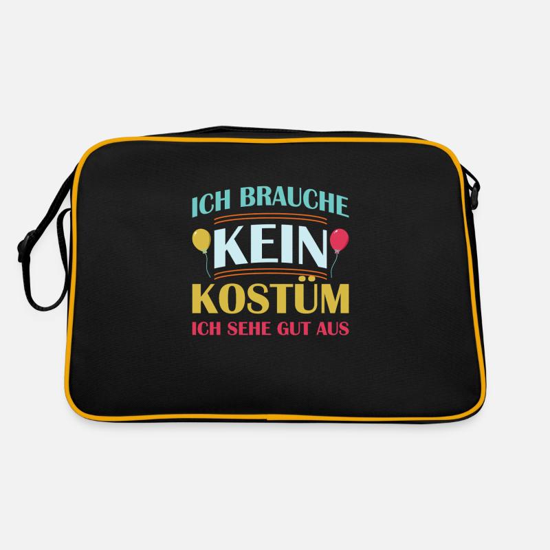 Ich brauche kein Kostüm ich sehe gut aus Retro Tasche