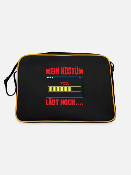 Mein Kostüm Lädt Noch - Retro Tasche - Schwarz/Gold