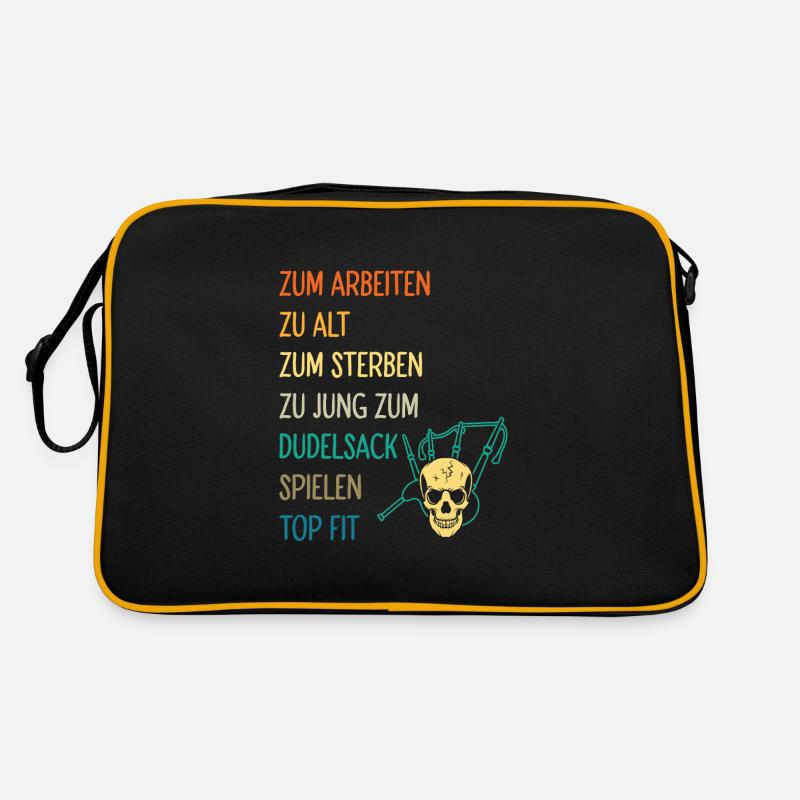 Dudelsackspieler Dudelsack Männer Geschenk Retro Tasche