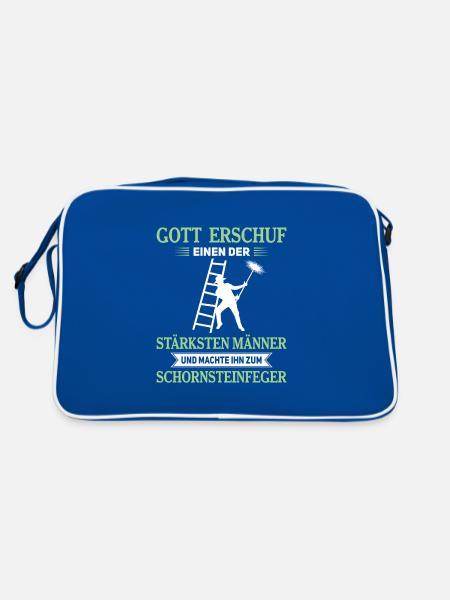 Schornsteinfeger Herren - Retro Tasche - Blau/Weiß - Hinten