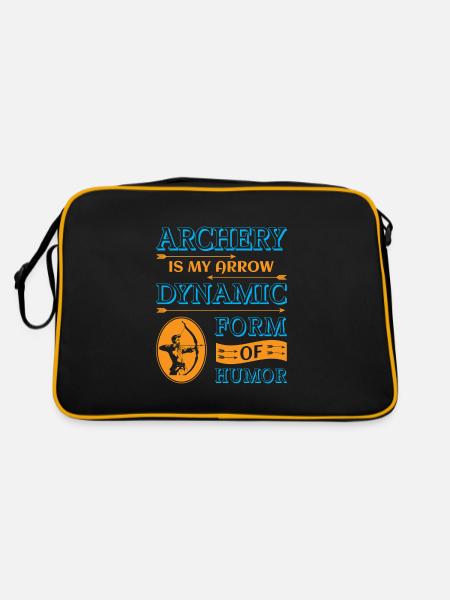 Bogenschießen Bogenschütze - Retro Tasche - Schwarz/Gold