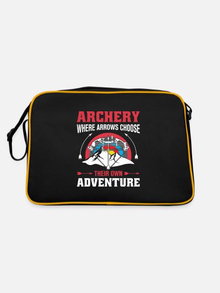 Bogenschießen Bogenschütze - Retro Tasche - Schwarz/Gold