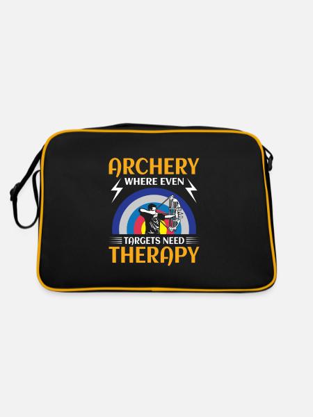 Bogenschießen Bogenschütze - Retro Tasche - Schwarz/Gold