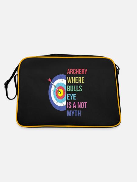 Bogenschießen Bogenschütze - Retro Tasche - Schwarz/Gold