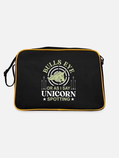 Bogenschießen Bogenschütze - Retro Tasche - Schwarz/Gold