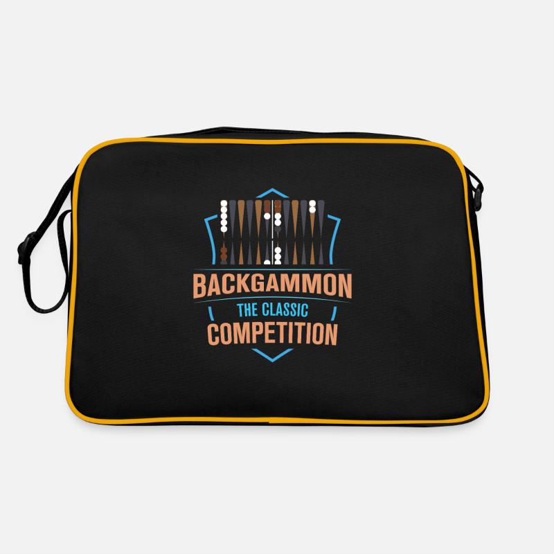 Backgammon Spiel Retro Tasche