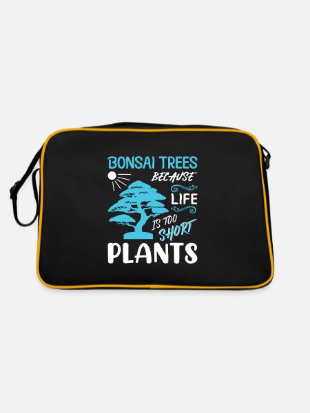 Bonsai Tree - Retro Tasche - Schwarz/Gold - Hinten