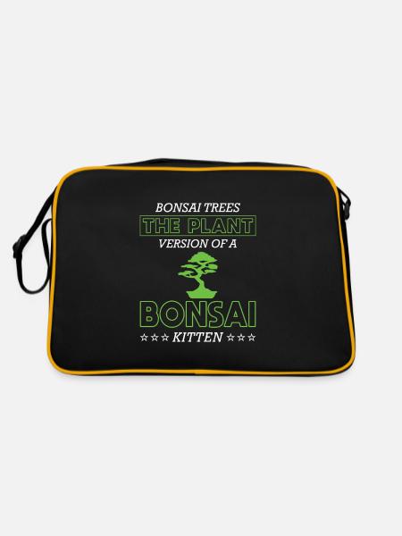Bonsai Tree - Retro Tasche - Schwarz/Gold - Hinten