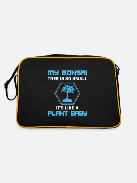 Bonsai Tree - Retro Tasche - Schwarz/Gold - Hinten