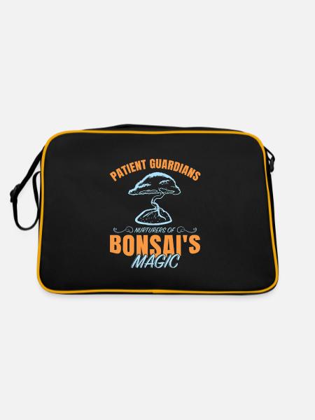 Bonsai Tree - Retro Tasche - Schwarz/Gold - Hinten