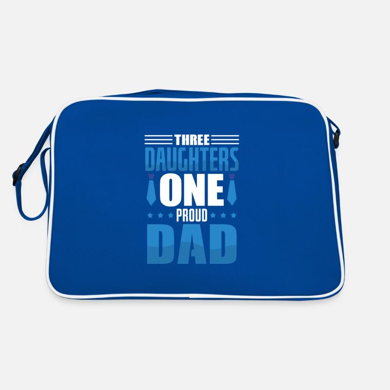 Papa Vater von drei Mädchen Töchtern Retro Tasche