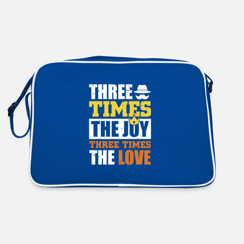 Papa Vater von drei Mädchen Töchtern Retro Tasche