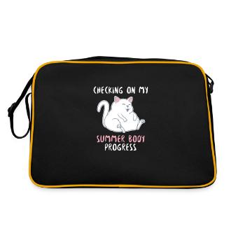 Cochon d'Inde Eté Corps Gras Animal Chubby Drôle - Sac Retro - noir/or - Dos