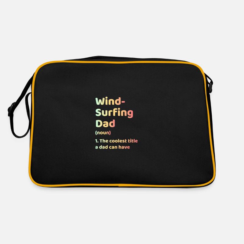 Windsurfen Papa Vatertagsgeschenk Retro Tasche