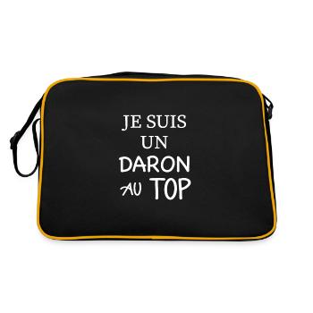 Je suis un daron au top - Sac Retro - noir/or - Dos