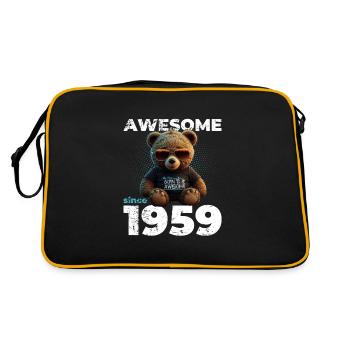 65th Birthday Original 1959 Vintage 1959 Bear Cute - Retro Bag - black/gold - Back