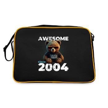 20th Birthday Original 2004 Vintage 2004 Bear Cute - Retro Bag - black/gold - Back
