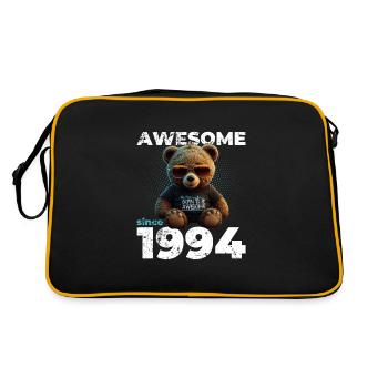 30th Birthday Original 1994 Vintage 1994 Bear Cute - Retro Bag - black/gold - Back
