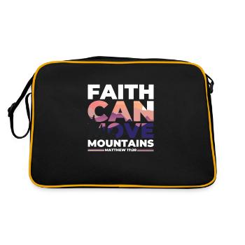 La foi peut déplacer des montagnes, don chrétien. - Sac Retro - noir/or - Dos