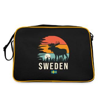 sweden suède cadeau cool - Sac Retro - noir/or - Dos