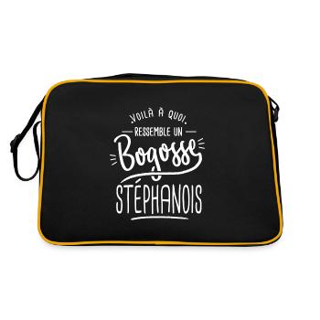 bogosse Stéphanois cadeau saint étienne St étienne - Sac Retro - noir/or - Dos