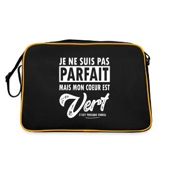 Stéphanois football st étienne supporter vert fier - Sac Retro - noir/or - Dos