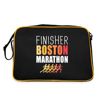 Finisher Boston marathon run running - Sac Retro - noir/or - Dos