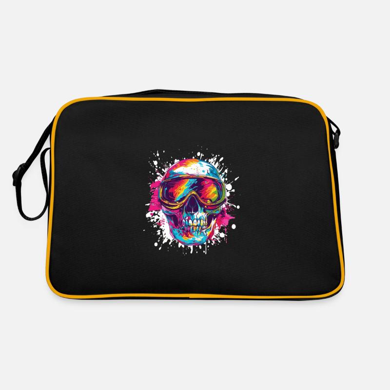 Ski Ski Goggles Skull Retro Bag
