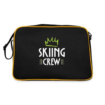 Skiing Crew - Retro Tasche - Schwarz/Gold - Hinten