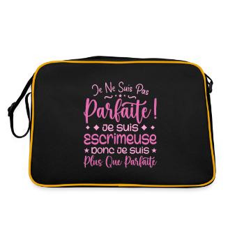 A more than perfect fencer, a dream job - Retro Bag - black/gold - Back