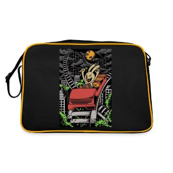 ROLLER COASTER - Retro Tasche - Schwarz/Gold - Hinten