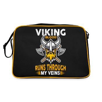 Le sang viking coule dans mes veines - Sac Retro - noir/or - Dos