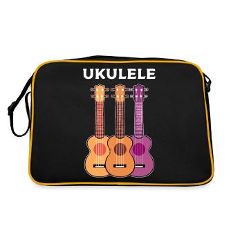 Ukulele - Sac Retro - noir/or - Dos
