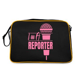 Ich bin Reporter Medien Korrespondent Journalist - Retro Tasche - Schwarz/Gold - Hinten