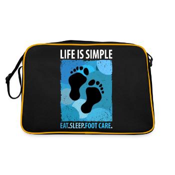 Foot Care Pedicure Podiatrist Nail Salon Gift - Retro Bag - black/gold - Back