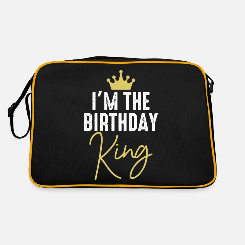 Birthday King - Retro Bag - black/gold